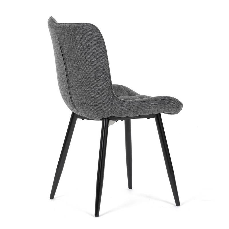 Autronic - Židle jídelní, šedá látka, černé kovové nohy - HC-462 GREY2