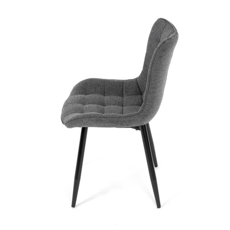 Autronic - Židle jídelní, šedá látka, černé kovové nohy - HC-462 GREY2