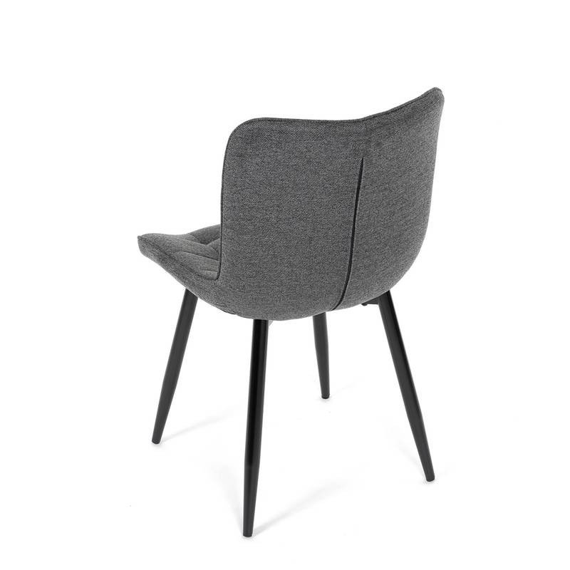 Autronic - Židle jídelní, šedá látka, černé kovové nohy - HC-462 GREY2