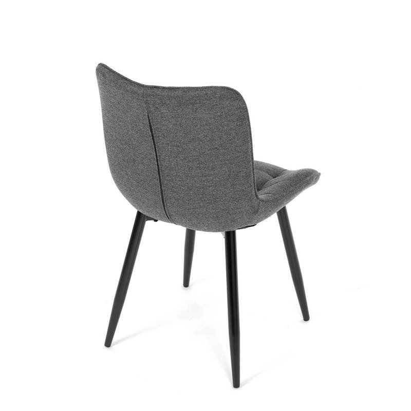 Autronic - Židle jídelní, šedá látka, černé kovové nohy - HC-462 GREY2