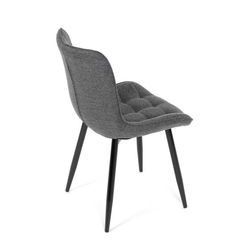 Autronic - Židle jídelní, šedá látka, černé kovové nohy - HC-462 GREY2