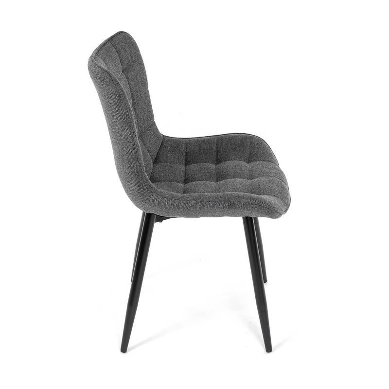Autronic - Židle jídelní, šedá látka, černé kovové nohy - HC-462 GREY2
