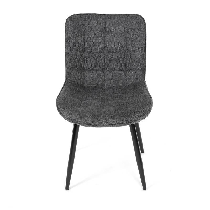 Autronic - Židle jídelní, šedá látka, černé kovové nohy - HC-462 GREY2