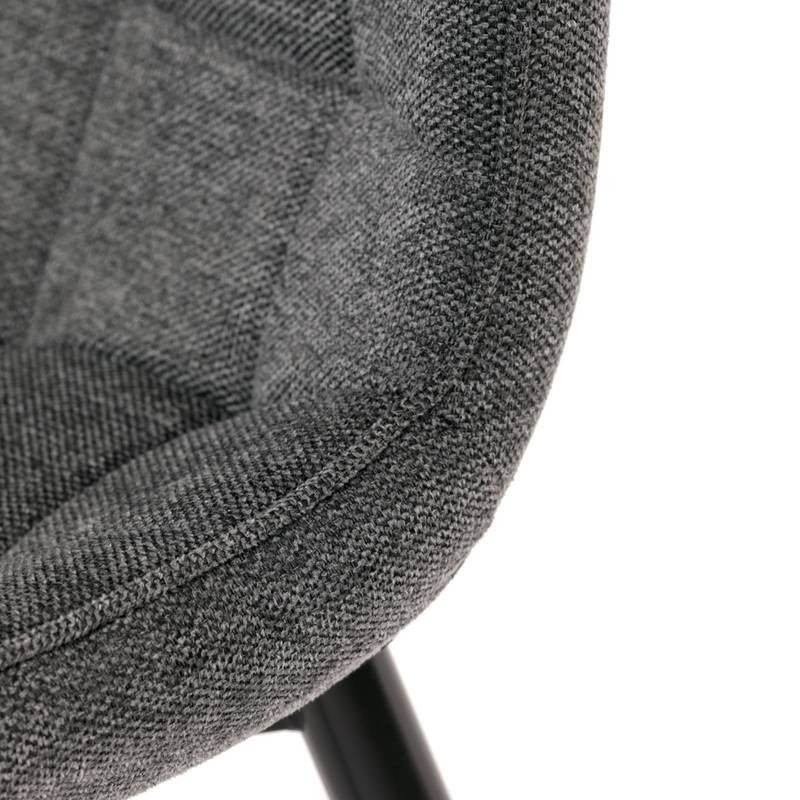 Autronic - Židle jídelní, šedá látka, černé kovové nohy - HC-462 GREY2