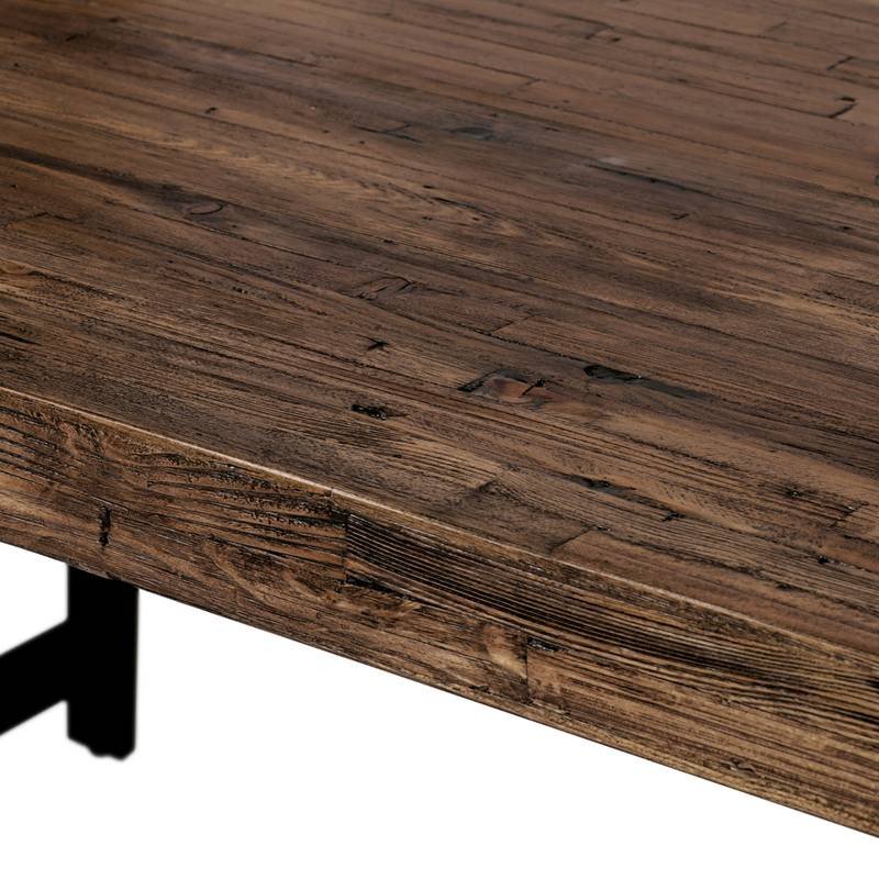 Autronic - Jídelní stůl, 160x90x76 cm, MDF deska, dýha borovice, kovové nohy, černý lak - HT-534 PINE AKCE
