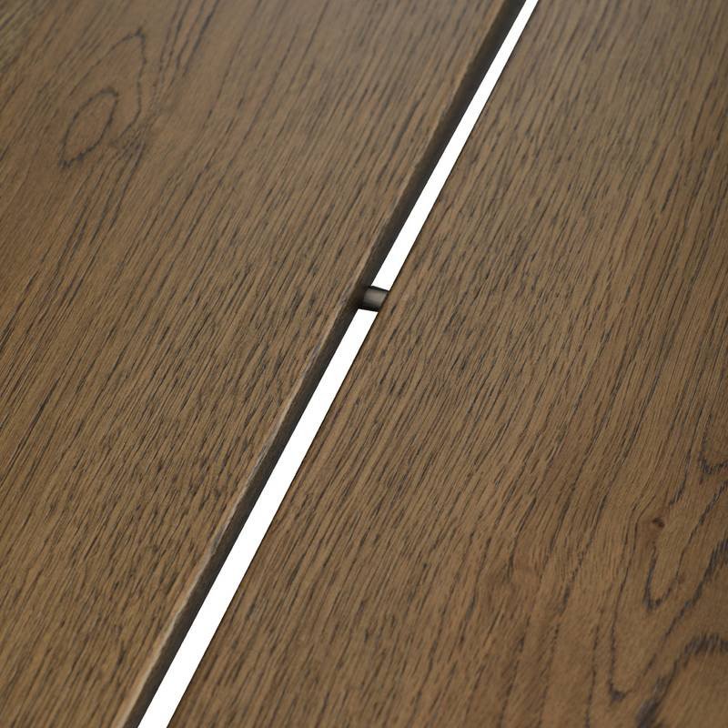 Autronic - Stůl jídelní, 220x90cm, dýha, barva ořech, kovová černá noha - HT-T1822 WAL NOVINKA