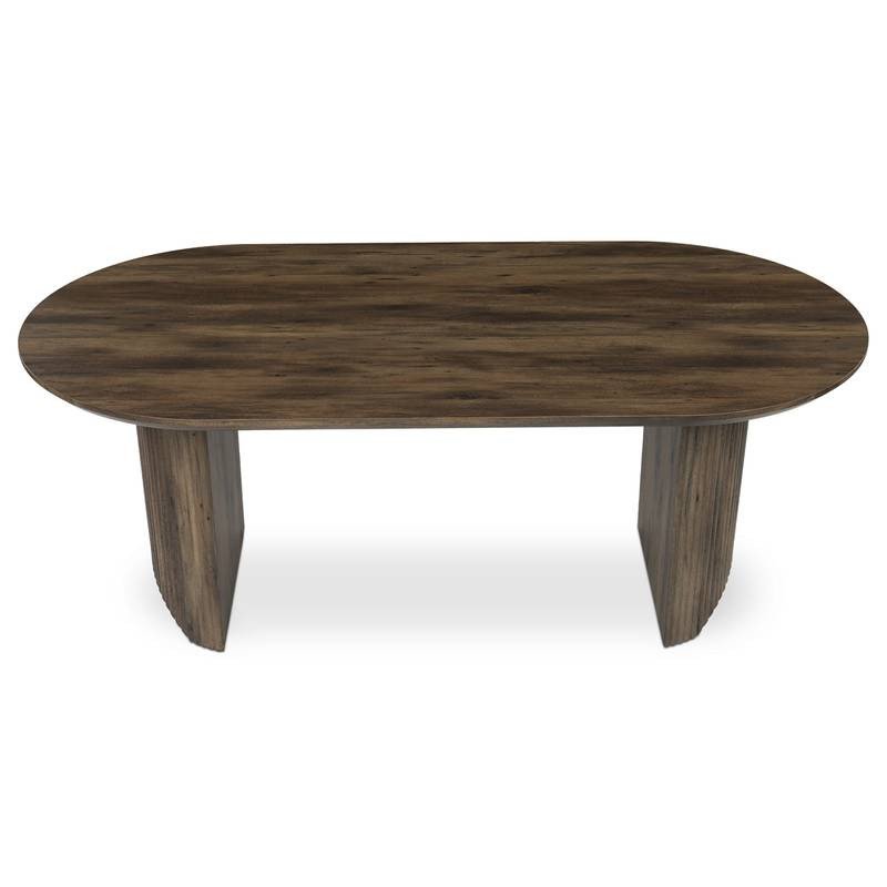 Autronic - Stůl jídelní, 200x100x77 cm, MDF deska, 3D dekor ořech. - HT-W1578 WAL NOVINKA