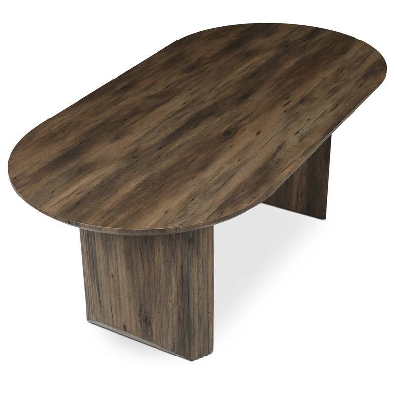 Autronic - Stůl jídelní, 200x100x77 cm, MDF deska, 3D dekor ořech. - HT-W1578 WAL NOVINKA