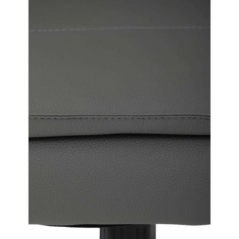 Autronic - Židle kancelářská, šedá ekokůže, kříž kov chromový, houpací mechanismus, čalouněné područky - KA-D81