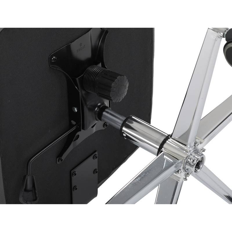 Autronic - Židle kancelářská, šedá ekokůže, kříž kov chromový, houpací mechanismus, čalouněné područky - KA-D81