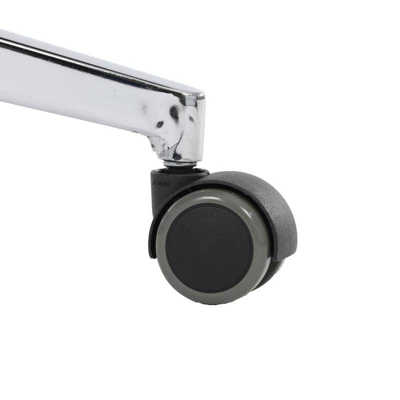 Autronic - Židle kancelářská, šedá ekokůže, kříž kov chromový, houpací mechanismus, čalouněné područky - KA-D81