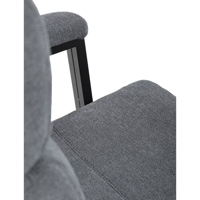 Autronic - Židle kancelářská, šedá látka, kříž kov chromový, houpací mechanismus, čalouněné područky - KA-D8204 