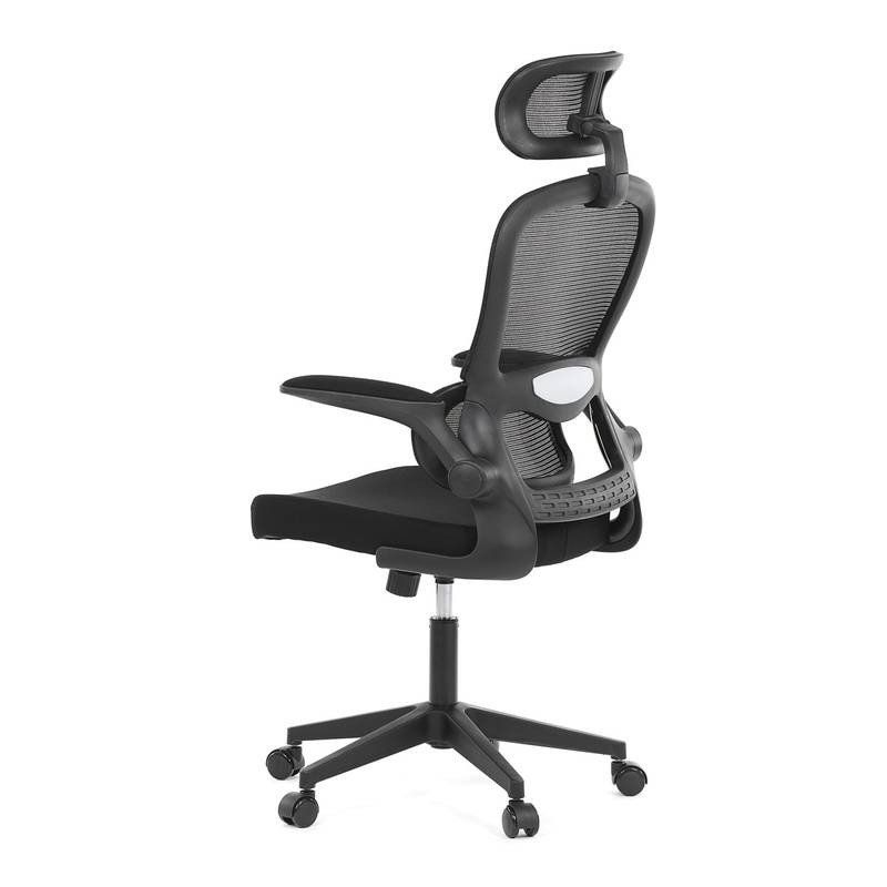 Autronic - Židle kancelářská, černý mesh, černý plast, nastavitelný podhlavník, bederní opěrka - KA-E530 BK