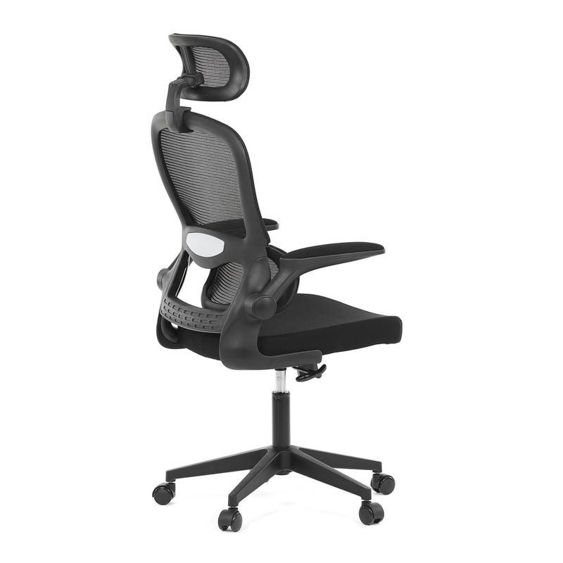 Autronic - Židle kancelářská, černý mesh, černý plast, nastavitelný podhlavník, bederní opěrka - KA-E530 BK