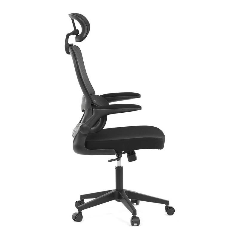 Autronic - Židle kancelářská, černý mesh, černý plast, nastavitelný podhlavník, bederní opěrka - KA-E530 BK