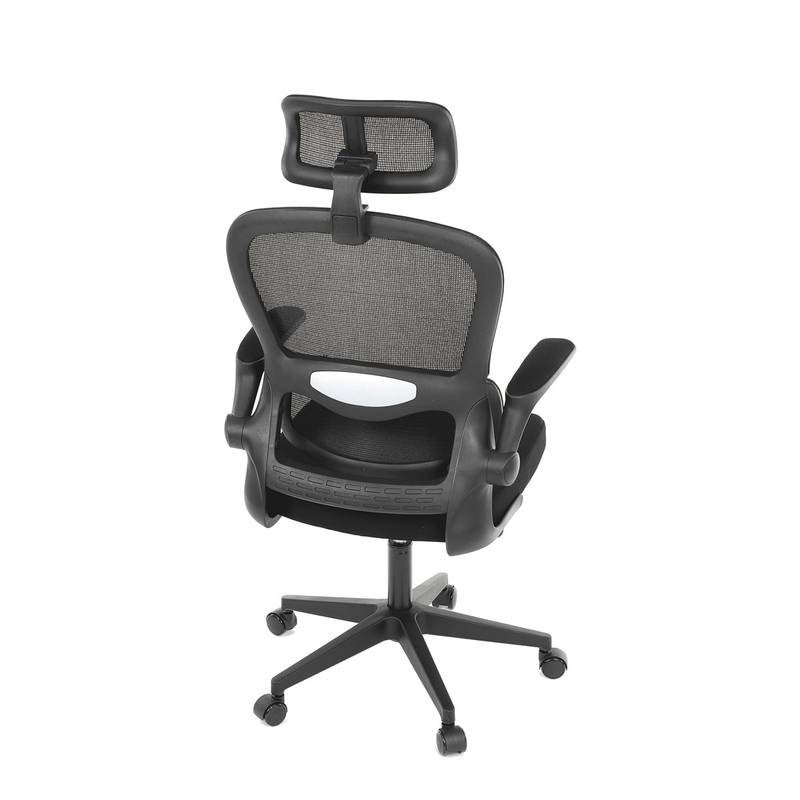 Autronic - Židle kancelářská, černý mesh, černý plast, nastavitelný podhlavník, bederní opěrka - KA-E530 BK