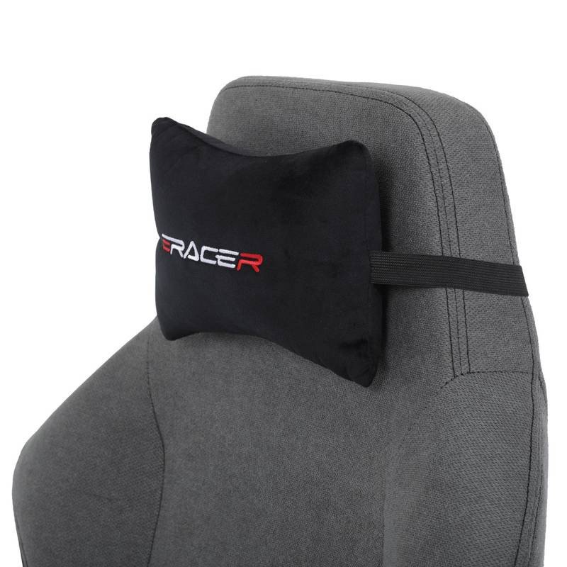 Autronic - Herní křeslo, šedá látka, houpací mechanismus, polohování opěradla 90°-180°, 3D područky, polštáře z p