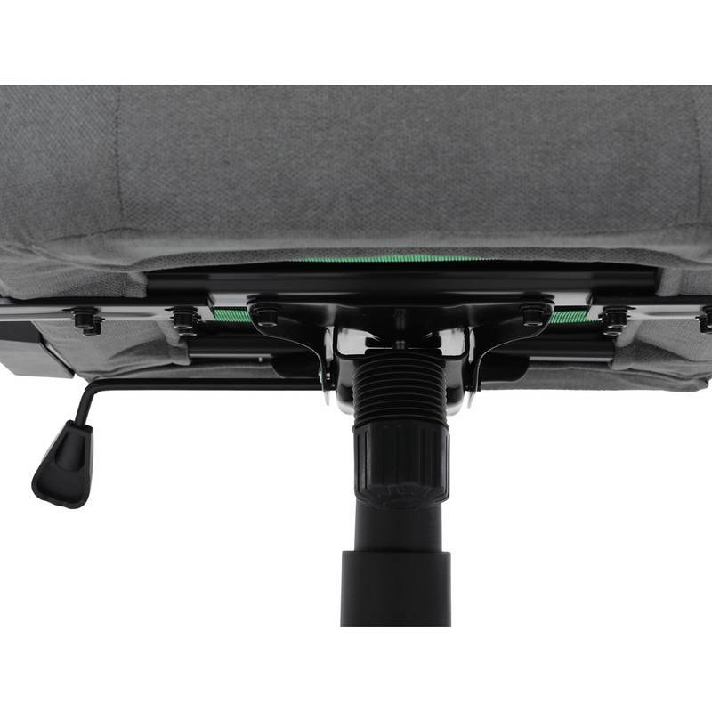 Autronic - Herní křeslo, šedá látka, houpací mechanismus, polohování opěradla 90°-180°, 3D područky, polštáře z p