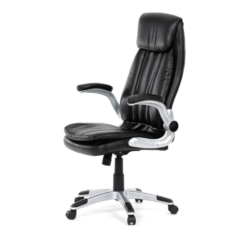 Autronic - Křeslo kancelářské, černá ekokůže, houpací mechanismus - KA-F1218 BK NOVINKA