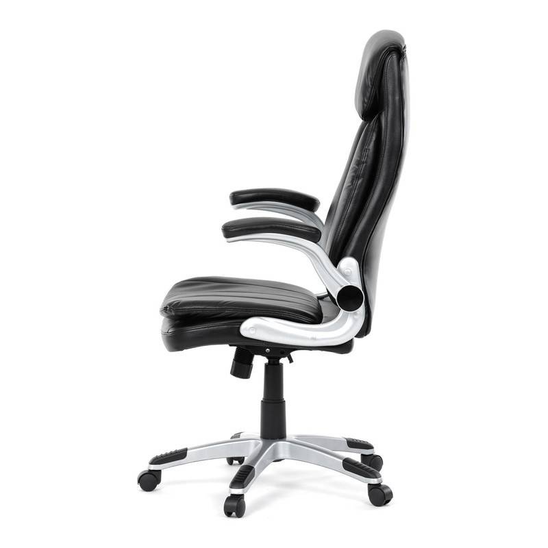 Autronic - Křeslo kancelářské, černá ekokůže, houpací mechanismus - KA-F1218 BK NOVINKA