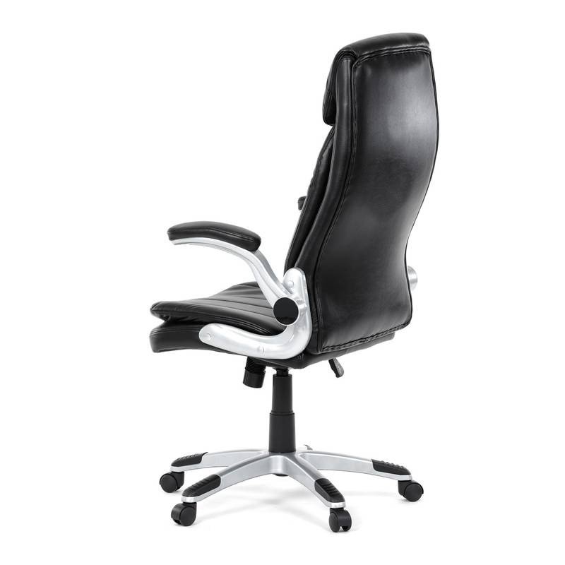 Autronic - Křeslo kancelářské, černá ekokůže, houpací mechanismus - KA-F1218 BK NOVINKA