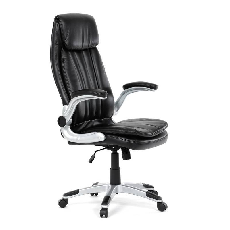 Autronic - Křeslo kancelářské, černá ekokůže, houpací mechanismus - KA-F1218 BK NOVINKA
