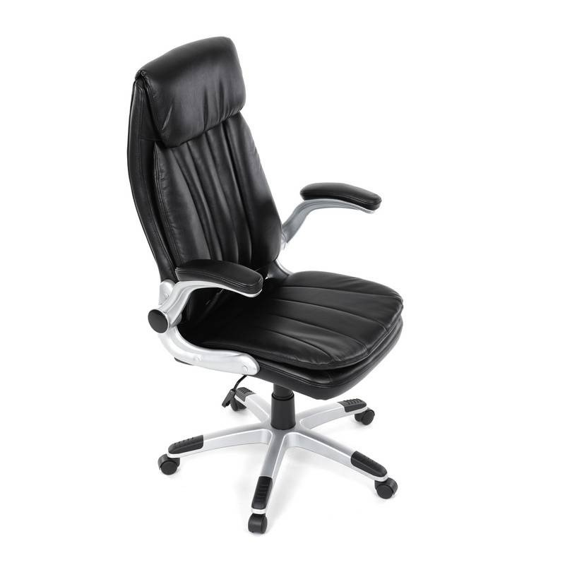 Autronic - Křeslo kancelářské, černá ekokůže, houpací mechanismus - KA-F1218 BK NOVINKA