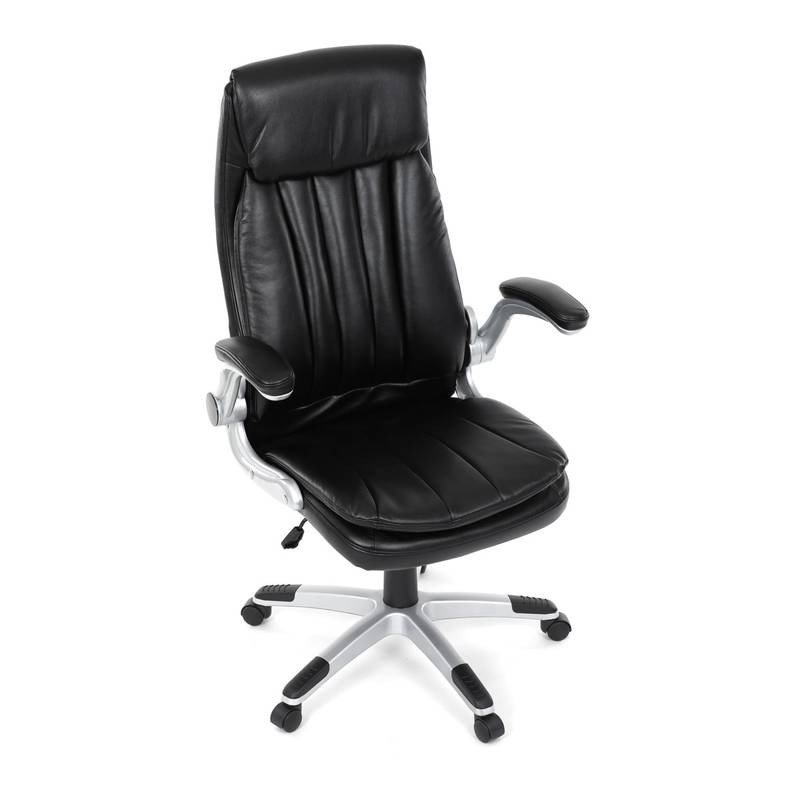 Autronic - Křeslo kancelářské, černá ekokůže, houpací mechanismus - KA-F1218 BK NOVINKA