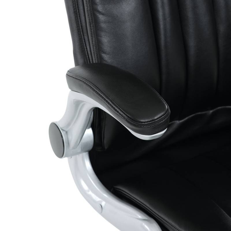 Autronic - Křeslo kancelářské, černá ekokůže, houpací mechanismus - KA-F1218 BK NOVINKA