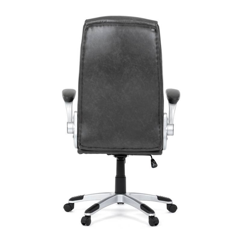 Autronic - Křeslo kancelářské, šedá ekokůže, houpací mechanismus - KA-F1218 GREY NOVINKA