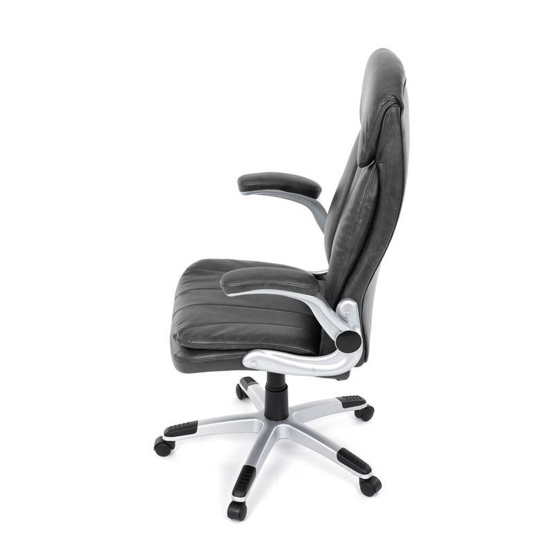 Autronic - Křeslo kancelářské, šedá ekokůže, houpací mechanismus - KA-F1218 GREY NOVINKA