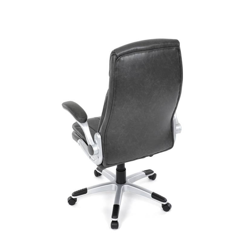Autronic - Křeslo kancelářské, šedá ekokůže, houpací mechanismus - KA-F1218 GREY NOVINKA
