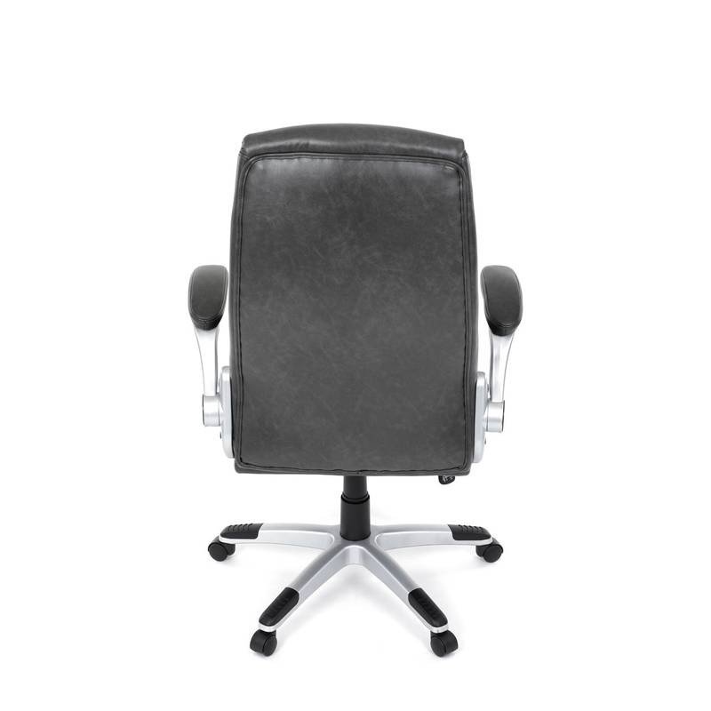 Autronic - Křeslo kancelářské, šedá ekokůže, houpací mechanismus - KA-F1218 GREY NOVINKA