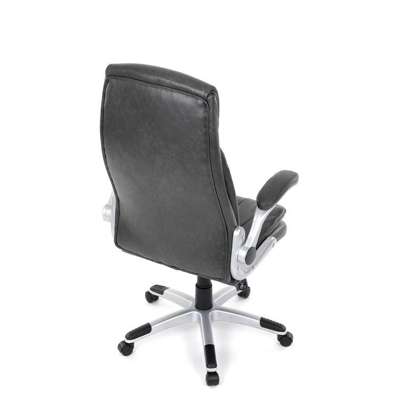 Autronic - Křeslo kancelářské, šedá ekokůže, houpací mechanismus - KA-F1218 GREY NOVINKA