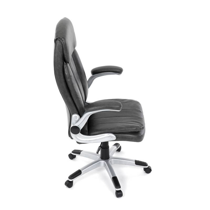 Autronic - Křeslo kancelářské, šedá ekokůže, houpací mechanismus - KA-F1218 GREY NOVINKA