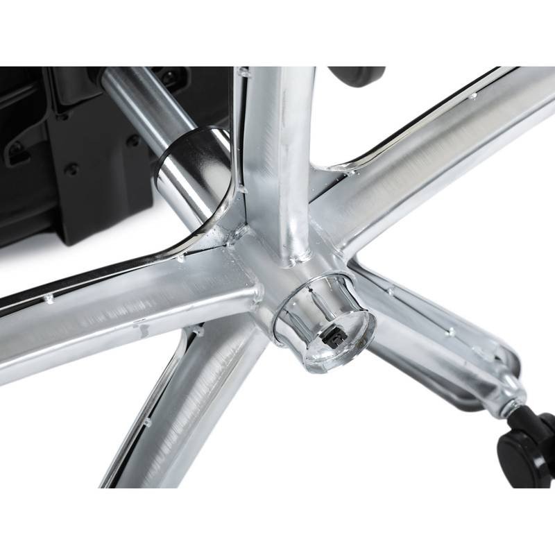 Autronic - Křeslo kancelářské, černá ekokůže, chromový kříž, houpací mechanismus, nosnost 150kg - KA-F1385 BK NOVIN