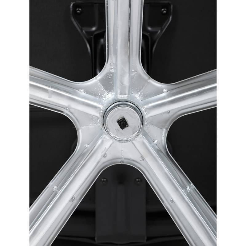 Autronic - Křeslo kancelářské, černá ekokůže, chromový kříž, houpací mechanismus, nosnost 150kg - KA-F1385 BK NOVIN