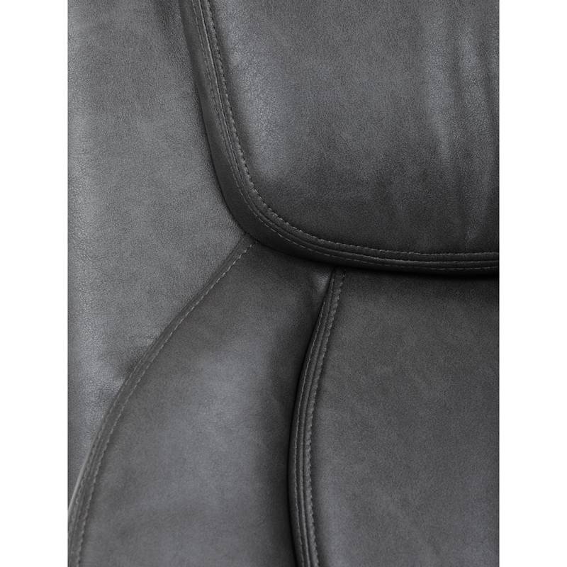 Autronic - Křeslo kancelářské, šedá ekokůže, chromový kříž, houpací mechanismus, nosnost 150kg - KA-F1385 GREY NOVI
