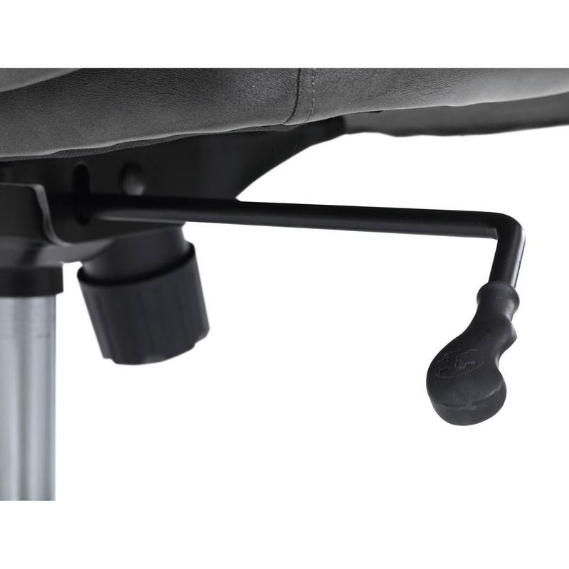 Autronic - Křeslo kancelářské, šedá ekokůže, chromový kříž, houpací mechanismus, nosnost 150kg - KA-F1385 GREY NOVI