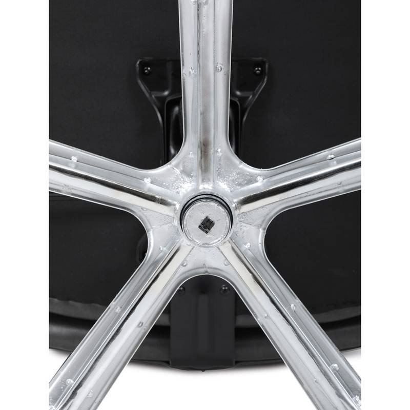 Autronic - Křeslo kancelářské, šedá ekokůže, chromový kříž, houpací mechanismus, nosnost 150kg - KA-F1385 GREY NOVI