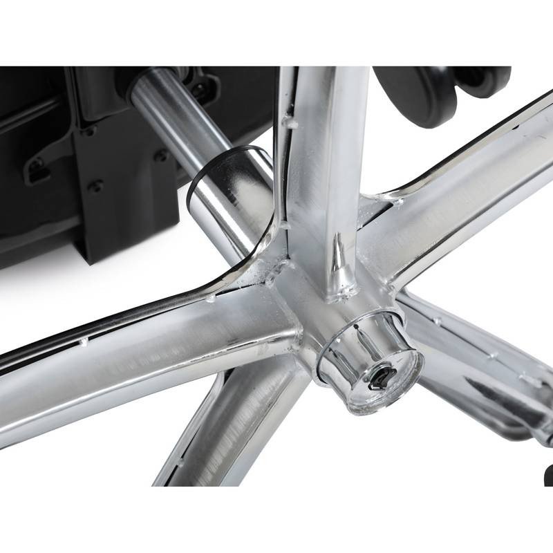 Autronic - Křeslo kancelářské, šedá ekokůže, chromový kříž, houpací mechanismus, nosnost 150kg - KA-F1385 GREY NOVI