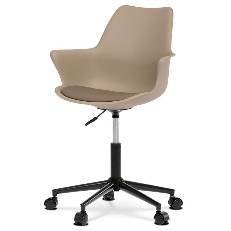Autronic - Židle kancelářská, cappucino plastová skořepina, kovový kříž - KA-J772 CAP AKCE