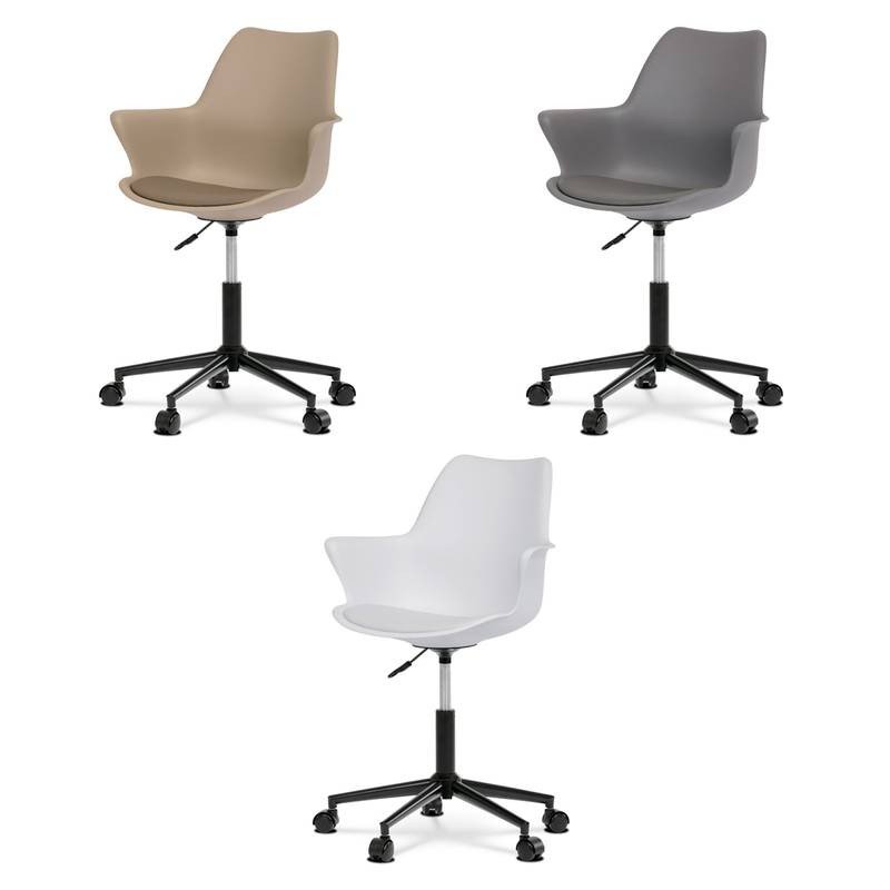 Autronic - Židle kancelářská, cappucino plastová skořepina, kovový kříž - KA-J772 CAP AKCE