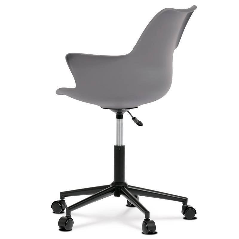 Autronic - Židle kancelářská, šedá plastová skořepina, kovový kříž - KA-J772 GREY AKCE