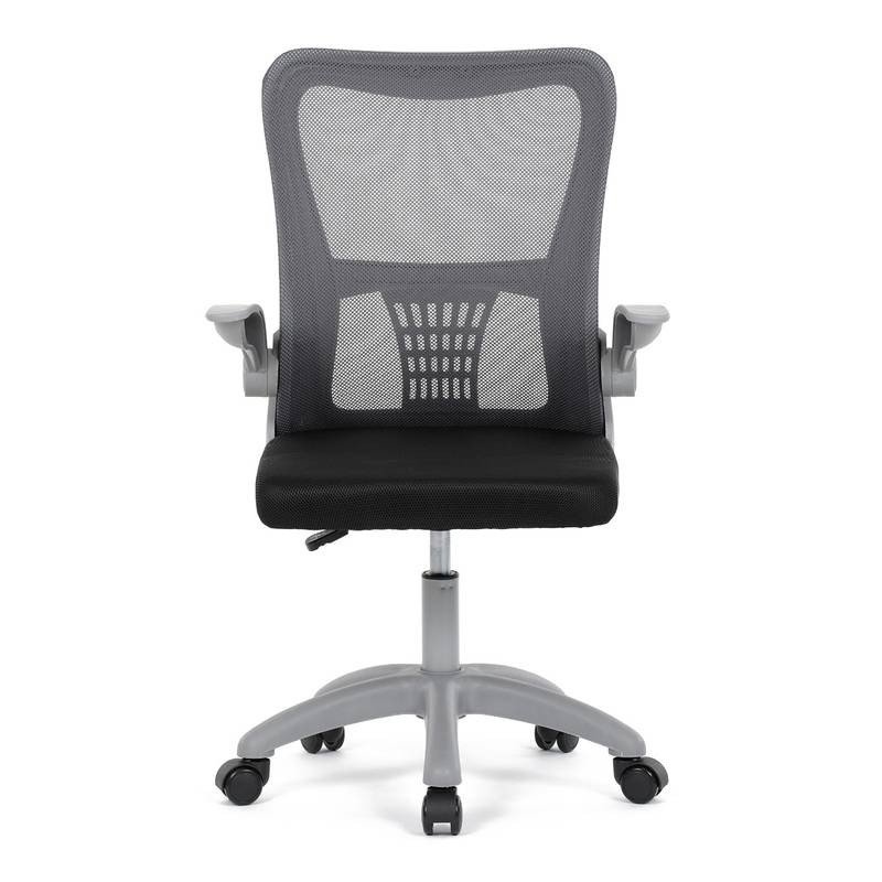 Autronic - Kancelářská židle, tmavě šedá síťovina, šedý plast, kolečka na tvrdé podlahy - KA-K2008 GREY AKCE