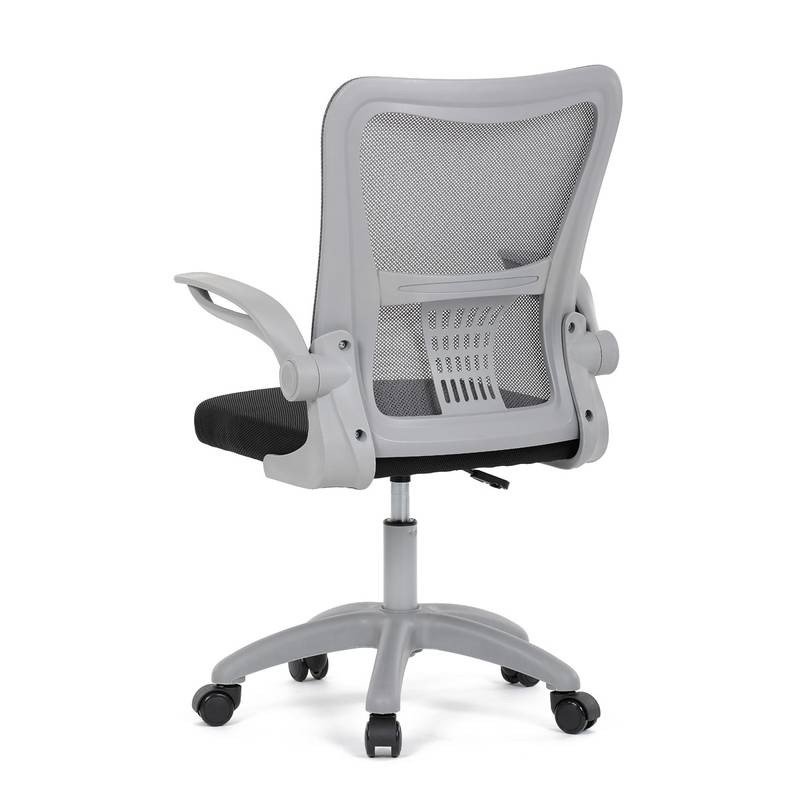 Autronic - Kancelářská židle, tmavě šedá síťovina, šedý plast, kolečka na tvrdé podlahy - KA-K2008 GREY AKCE