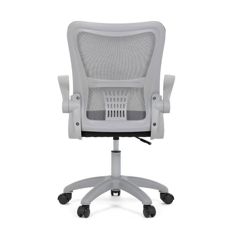 Autronic - Kancelářská židle, tmavě šedá síťovina, šedý plast, kolečka na tvrdé podlahy - KA-K2008 GREY AKCE