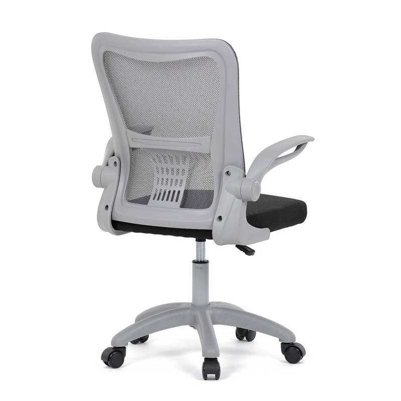 Autronic - Kancelářská židle, tmavě šedá síťovina, šedý plast, kolečka na tvrdé podlahy - KA-K2008 GREY AKCE