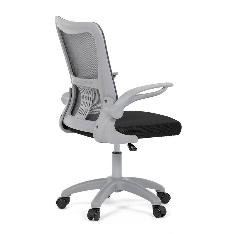 Autronic - Kancelářská židle, tmavě šedá síťovina, šedý plast, kolečka na tvrdé podlahy - KA-K2008 GREY AKCE