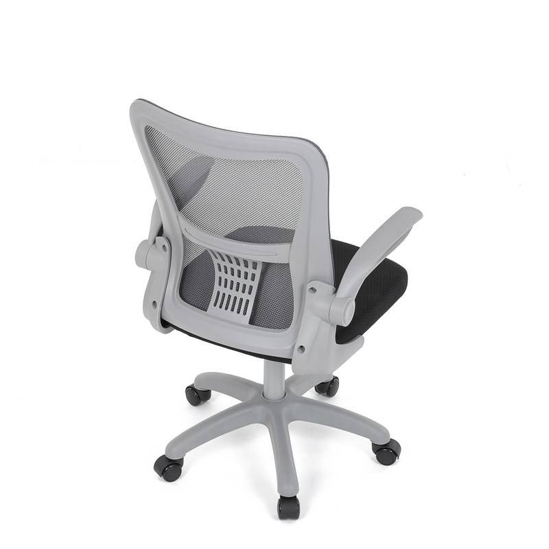 Autronic - Kancelářská židle, tmavě šedá síťovina, šedý plast, kolečka na tvrdé podlahy - KA-K2008 GREY AKCE